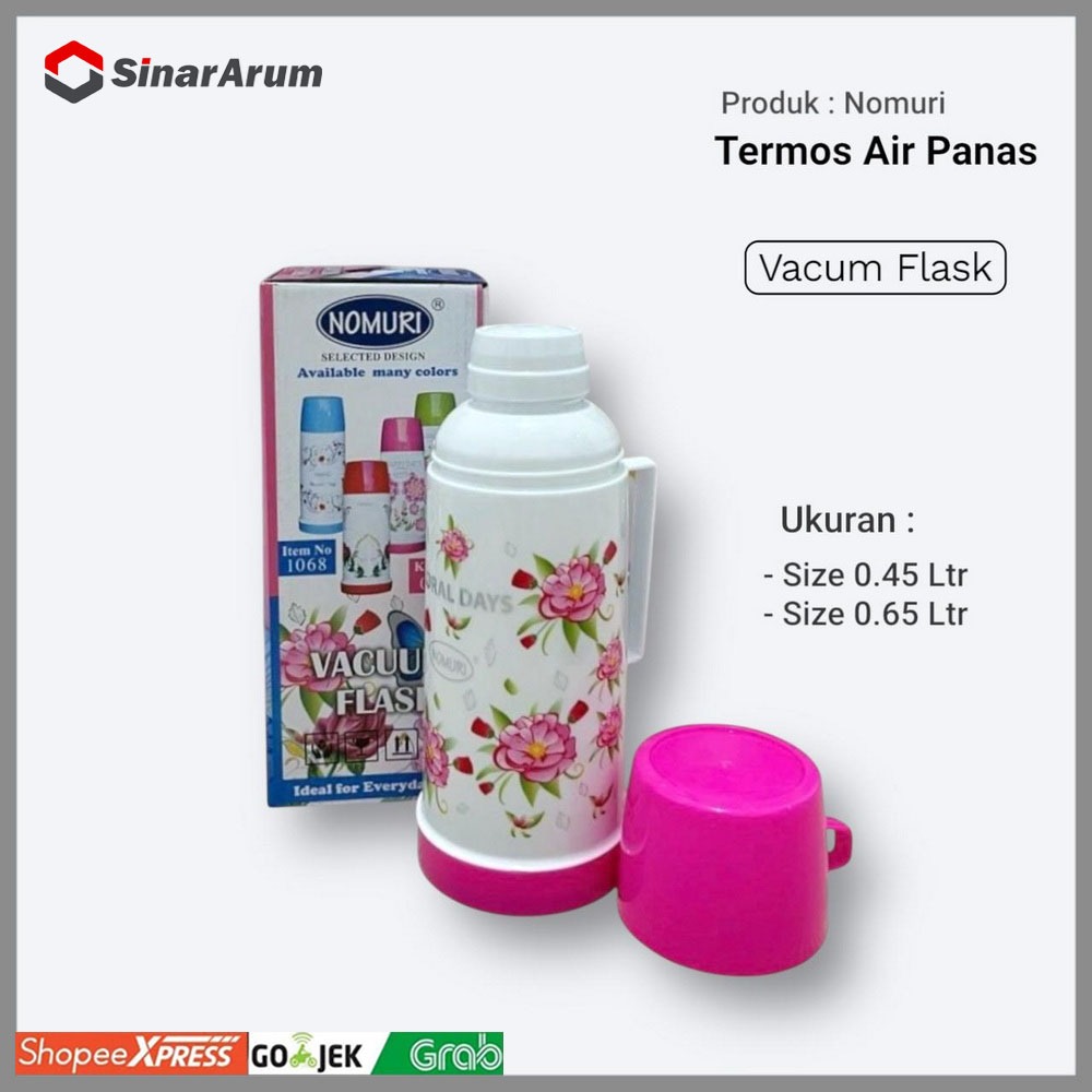 Termos Air Panas Kaca Nomuri Vacuum Flask