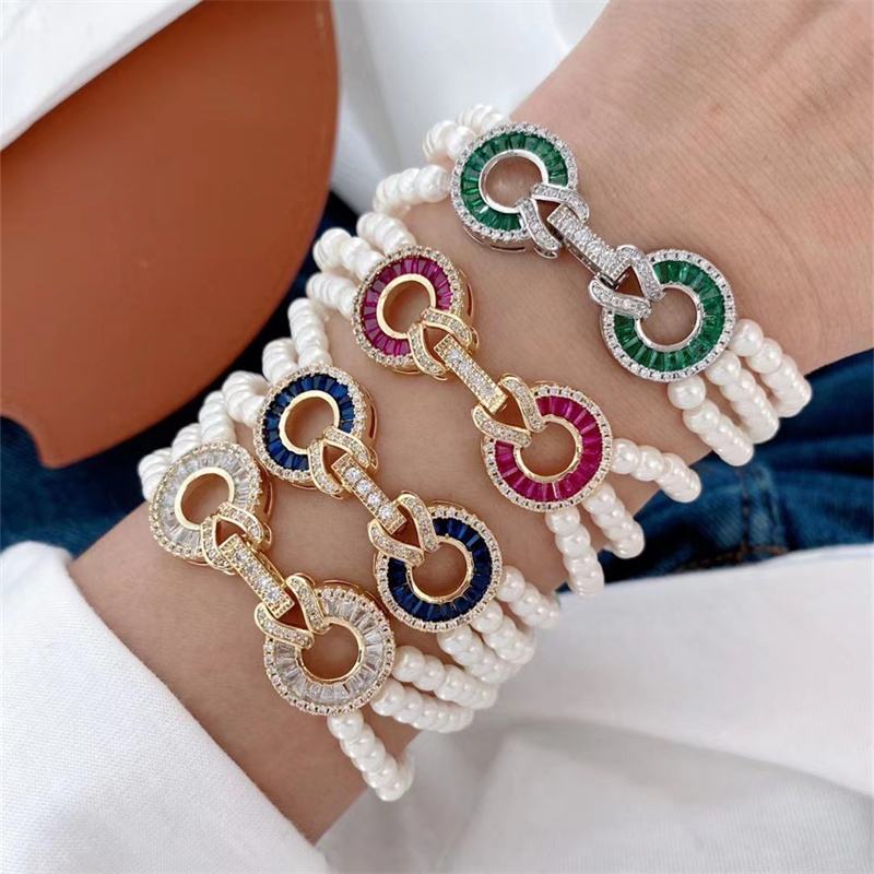 Kaitan Tembaga Lapis Emas 18K, Kaitan Kalung, Kaitan kalung Mutiara, Aksesoris Kalung Mutiara