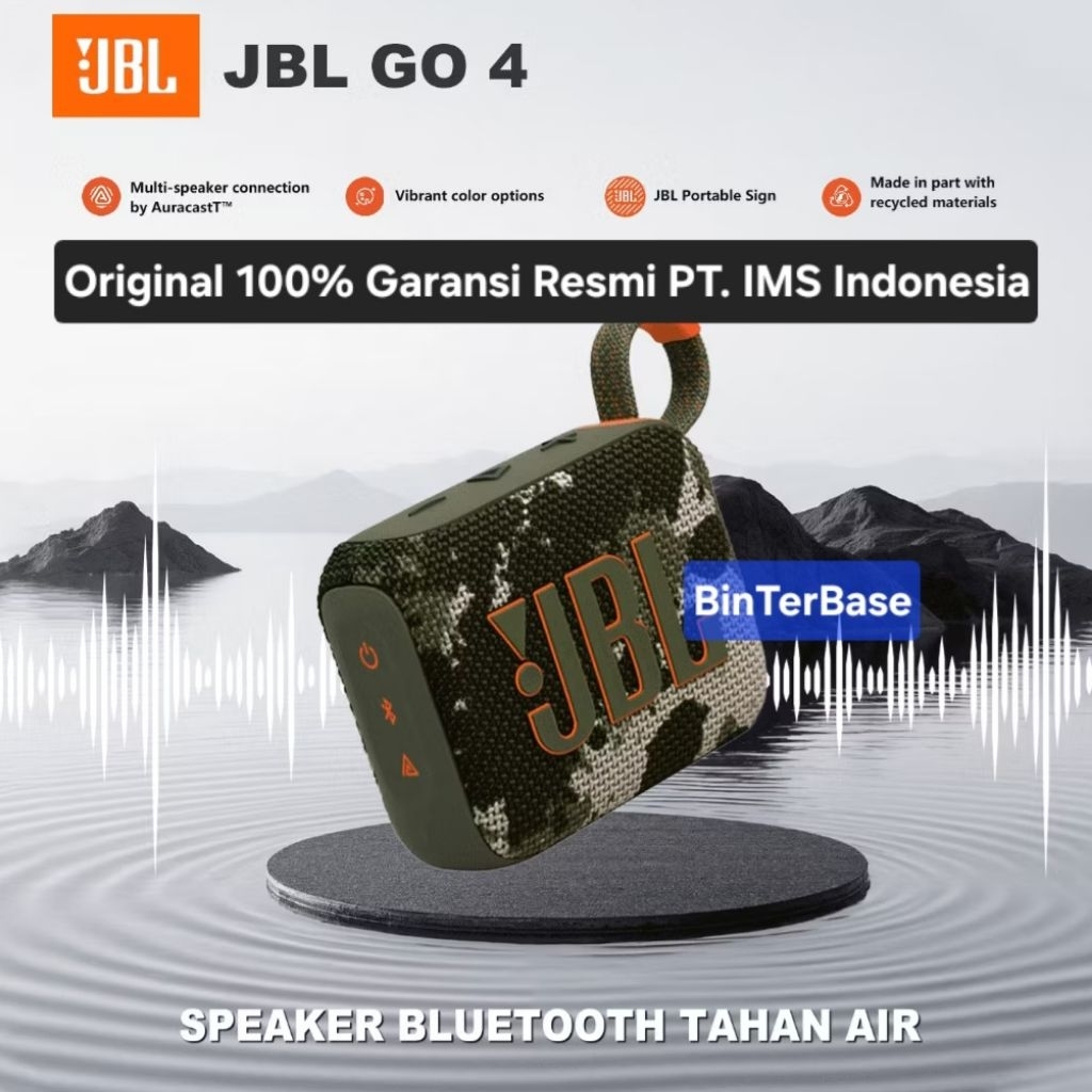 Speaker Bluetooth JBL GO 4 ORIGINAL 100% GARANSI RESMI IMS 1 TAHUN go4 go empat four Ori dijamin wir