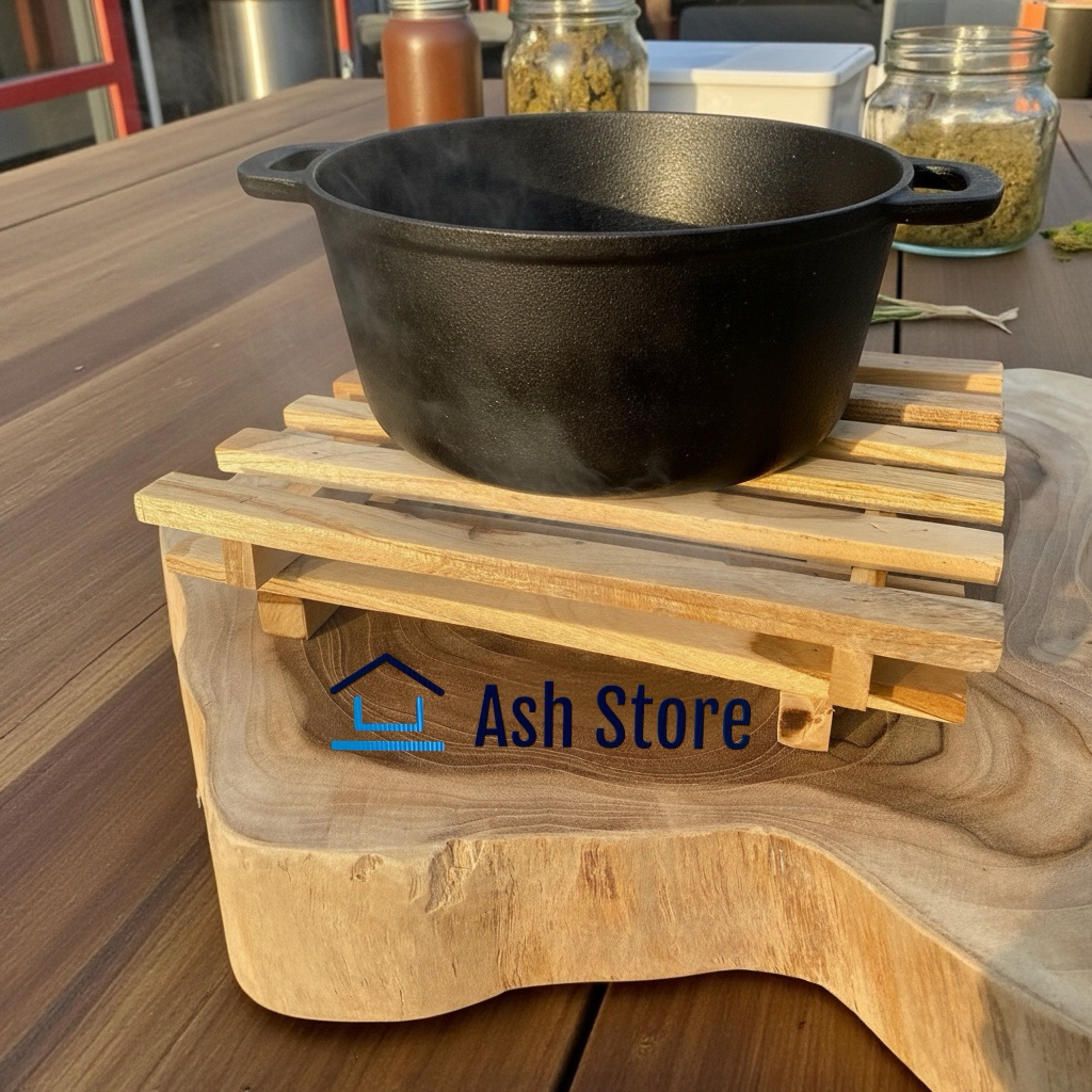 Mini Palet Kayu Jati Solid | Dekorasi Fotografi Aesthetic | Tatakan Panci Tahan Panas