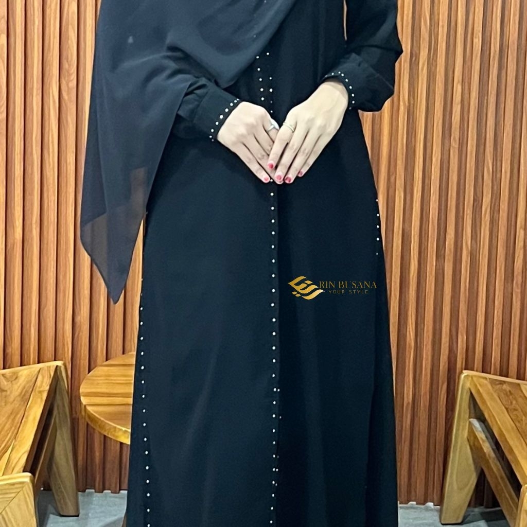 Abaya Hitam 188 Gamis Wanita Kekinian Dress Terbaru Jubah Hitam Muslim Polos Terbaru Size S-XL