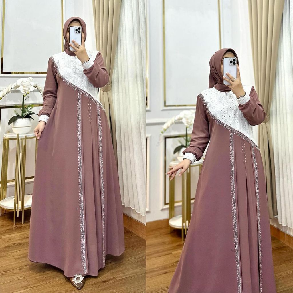 arumi dress gamis murah aesthetic sunmory kekinian dress kondangan elegan basic hight quality cod