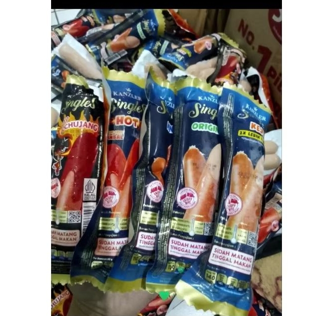 Kanzler Sosis Singles & kenzler bakso  Sapi Sosis Siap Makan, Daging Premium, Praktis