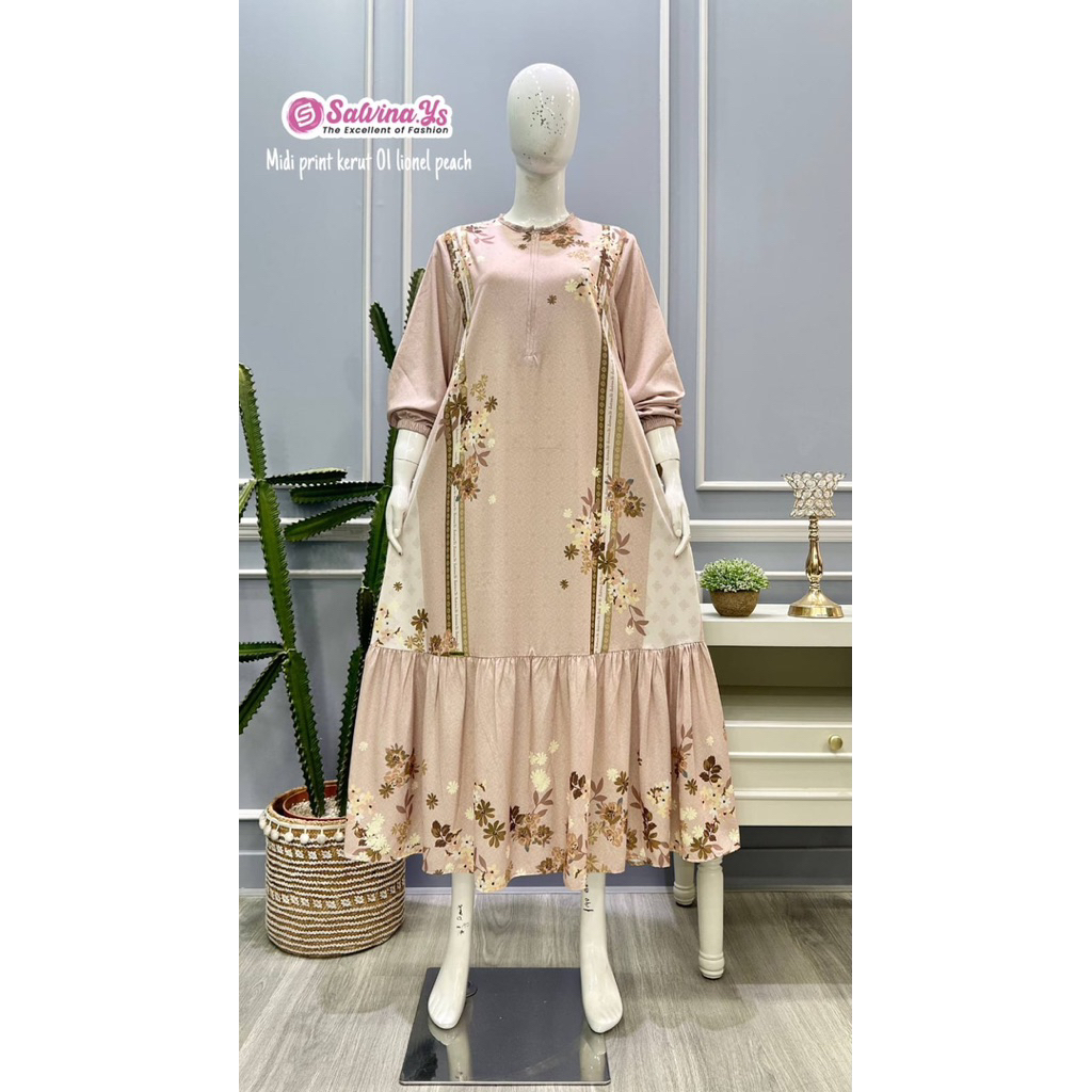 SALVINA.ys MIDI PRINT KERUT BY SALVINA ORI