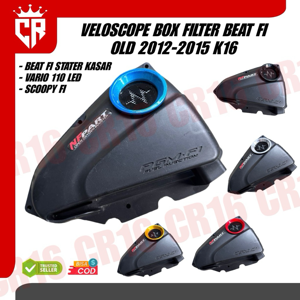 PROMO VELOSCOPE TUTUP FILTER BEAT PGM FI 2012-2015 SCOOPY PGM FI VARIO 110 FI Cover Box Filter Beat 