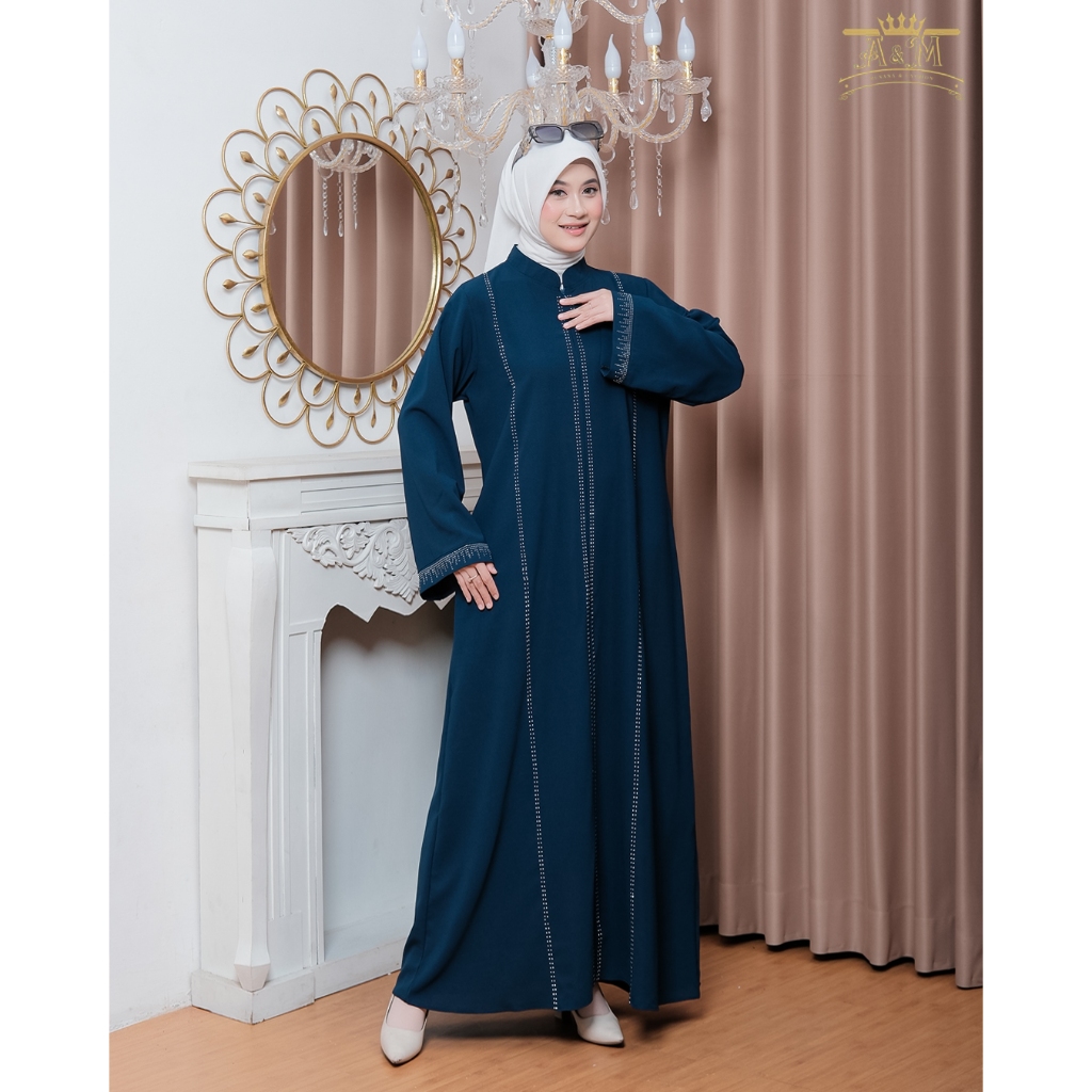 ABAYA ZAVIERA Mewah Elegan Syar'i Material AURORA ANTI UV Desain Mewah dan Elegan Sesuai Syar'i Pili