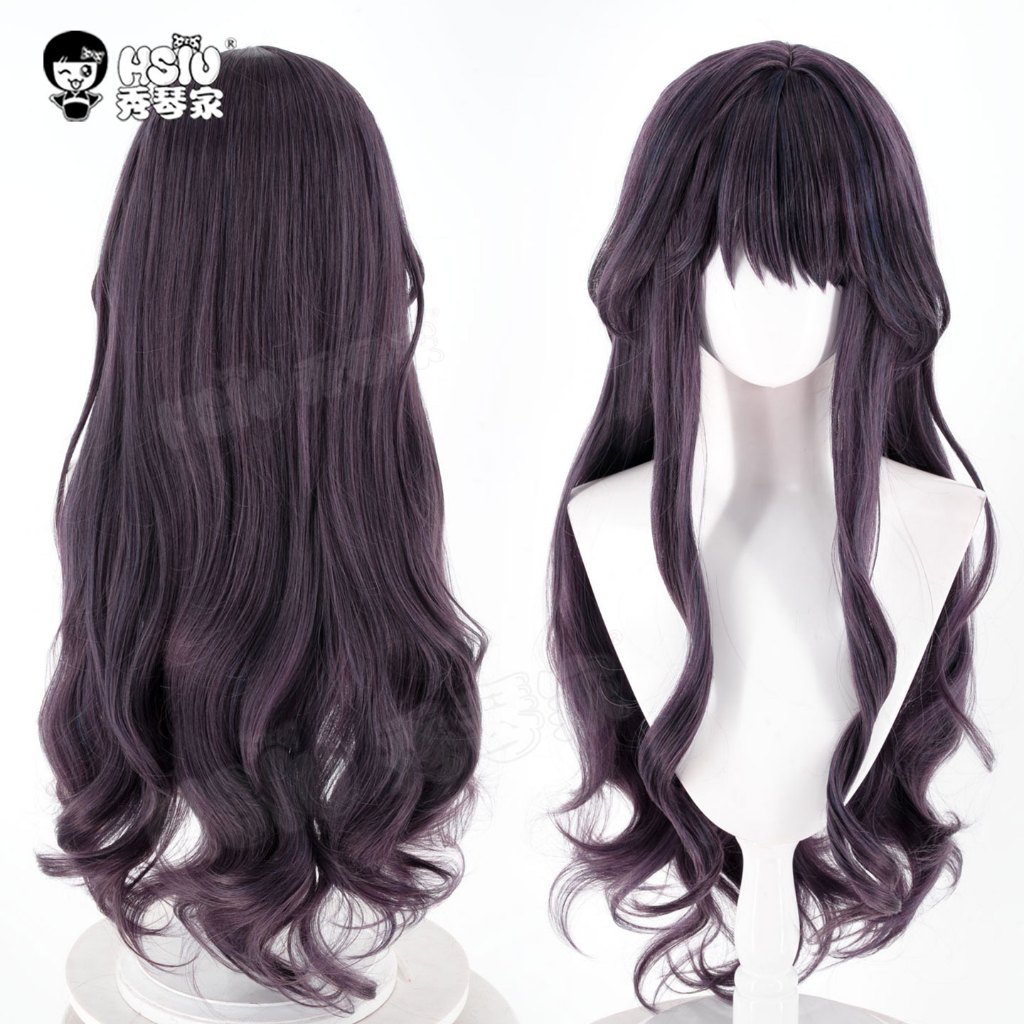 [READY JKT] HSIU - Kaoruko Waguri wig - Cosplay wig Waguri wig ungu curly panjang 95 cm
