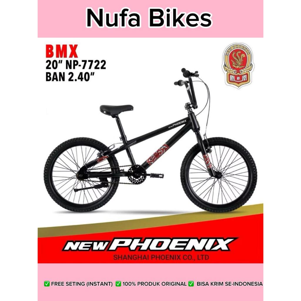Sepeda Anak BMX PHOENIX NP 7722 REM DISBRAKE DAN V BRKE Ukuran 20 Inch usia 8 - 12 tahun