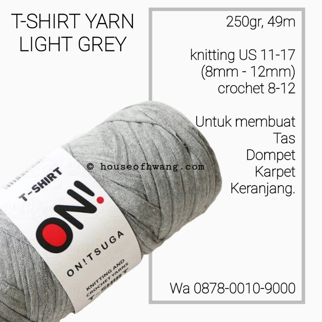 Benang Rajut T-shirt Yarn ONITSUGA, Benang Rajut Kaos