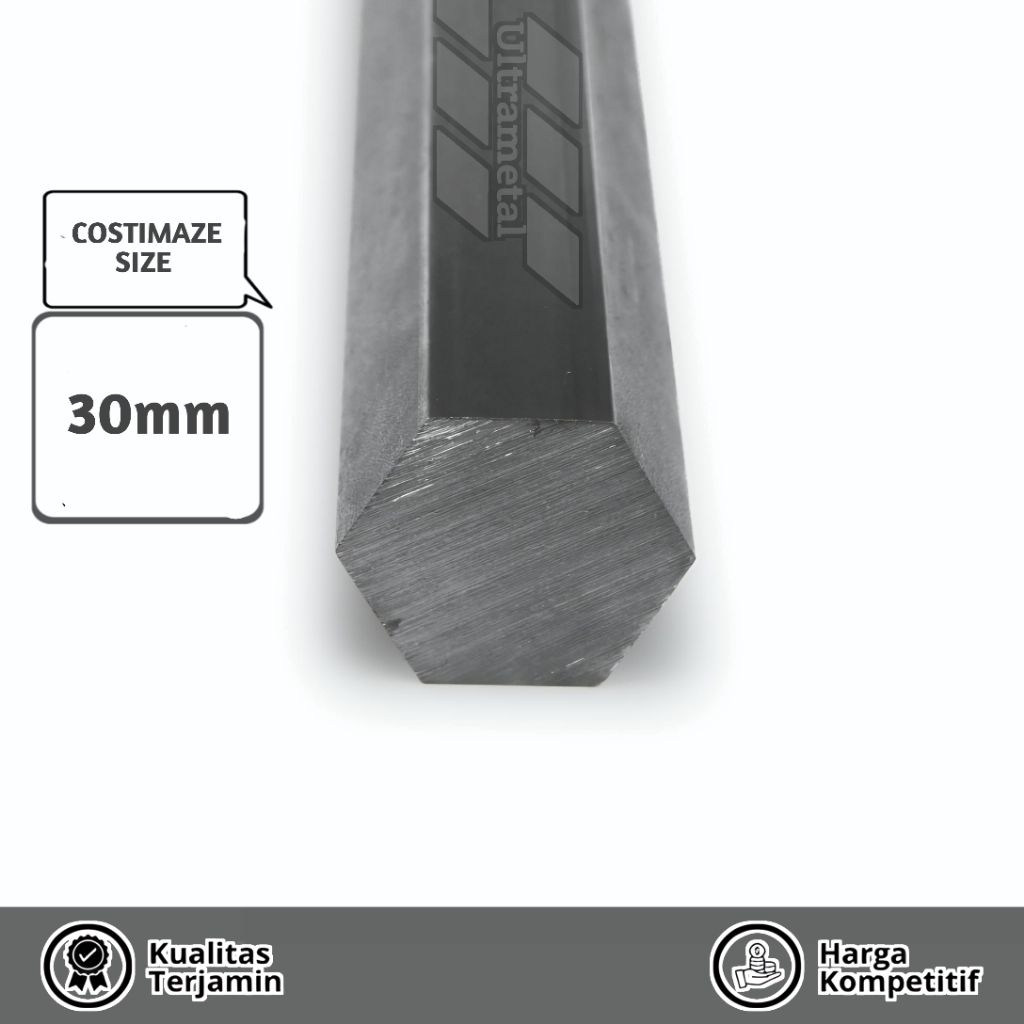 AS BESI SEGI ENAM 30MM | AS BESI HEXAGON PER 1CM
