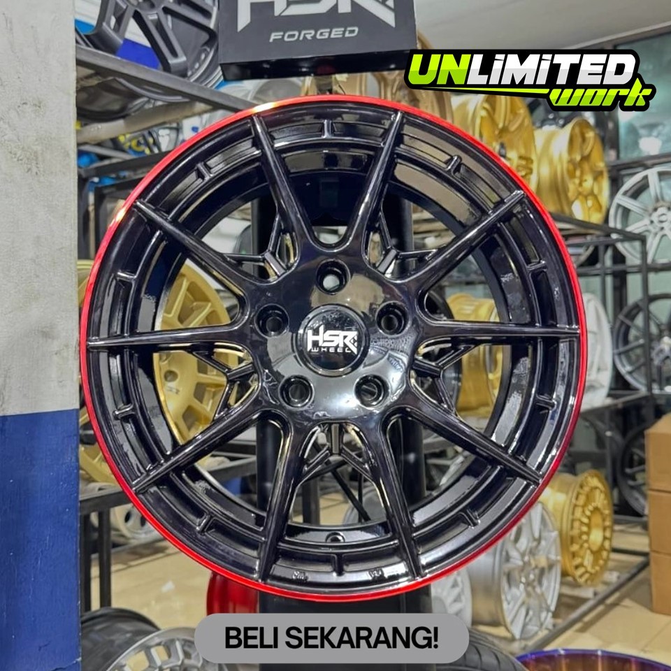Velg Mobil Racing Ring 16 List Merah HSR CK05 R16 Hole 5X114,3 Mobil Xpander Innova Terrios BRV HRV