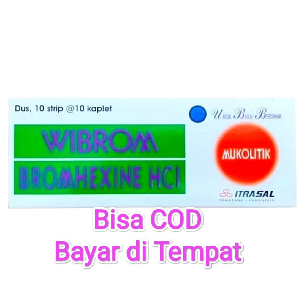 WIBROM 8 MG BOX ISI 100 TABLET OBAT BATUK BERDAHAK - TERMURAH
