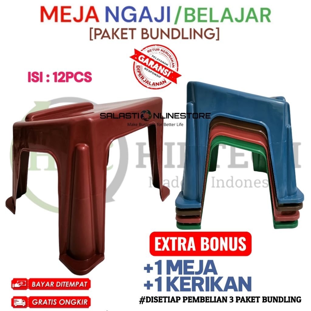 [PROMO 12PCS] Meja Ngaji & Belajar | Lekar Kitab Plastik HTC