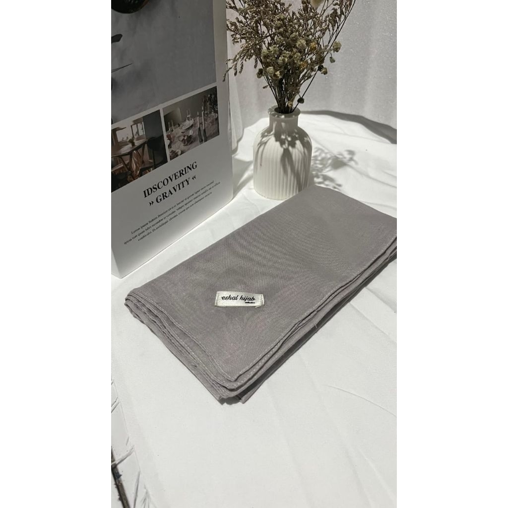 Hijab voal premium Segiempat 115x115 cm Smoke grey