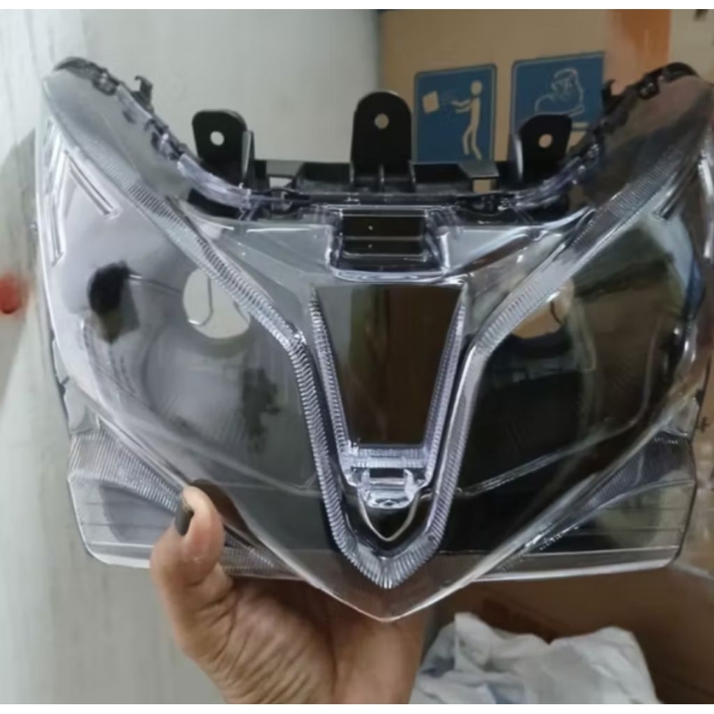 Reflektor Plus Mika Kaca Lampu Depan Vario 125 KZR Techno Custom Dudukan Socket H4