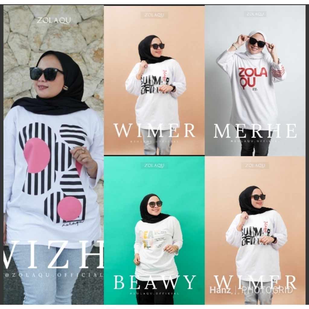 Kaos ZOLAQU  Original Oversize -WHITE Series
