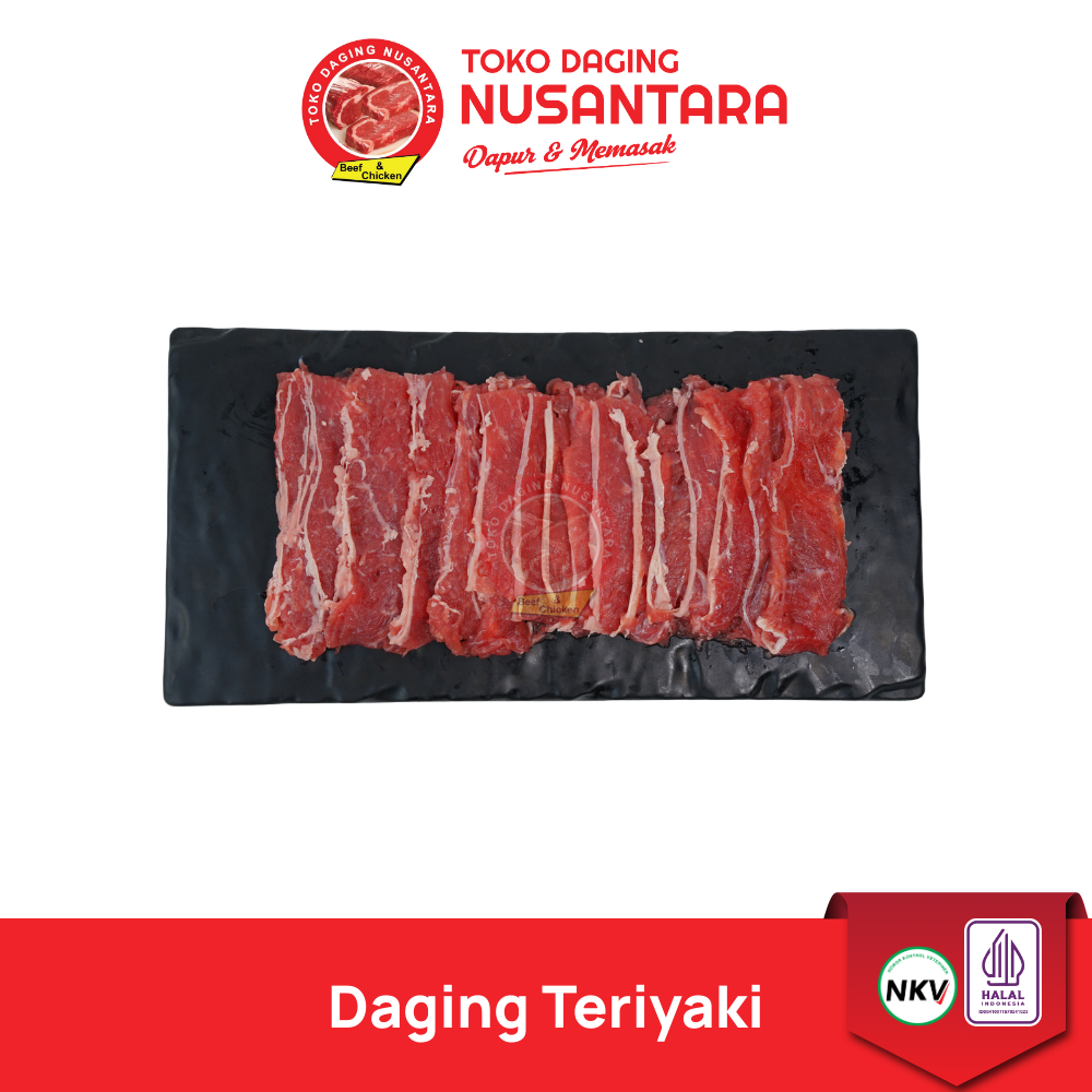 Daging Slice Teriyaki 500gr – Beef Slice untuk Teriyaki/Shabu/Yakiniku | Toko Daging Nusantara