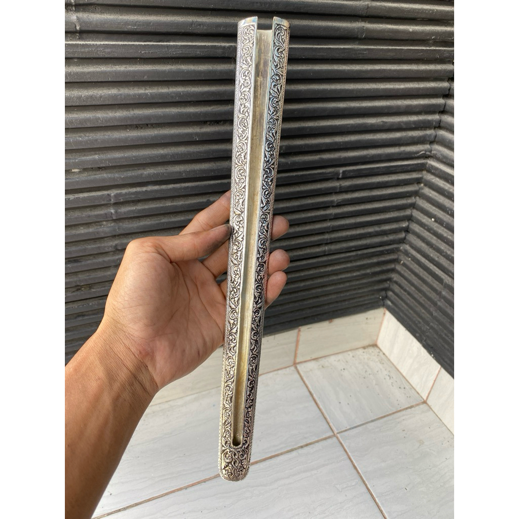 pendok blewah solo tatahan lapis perak tebal 06mm tatahan bagus