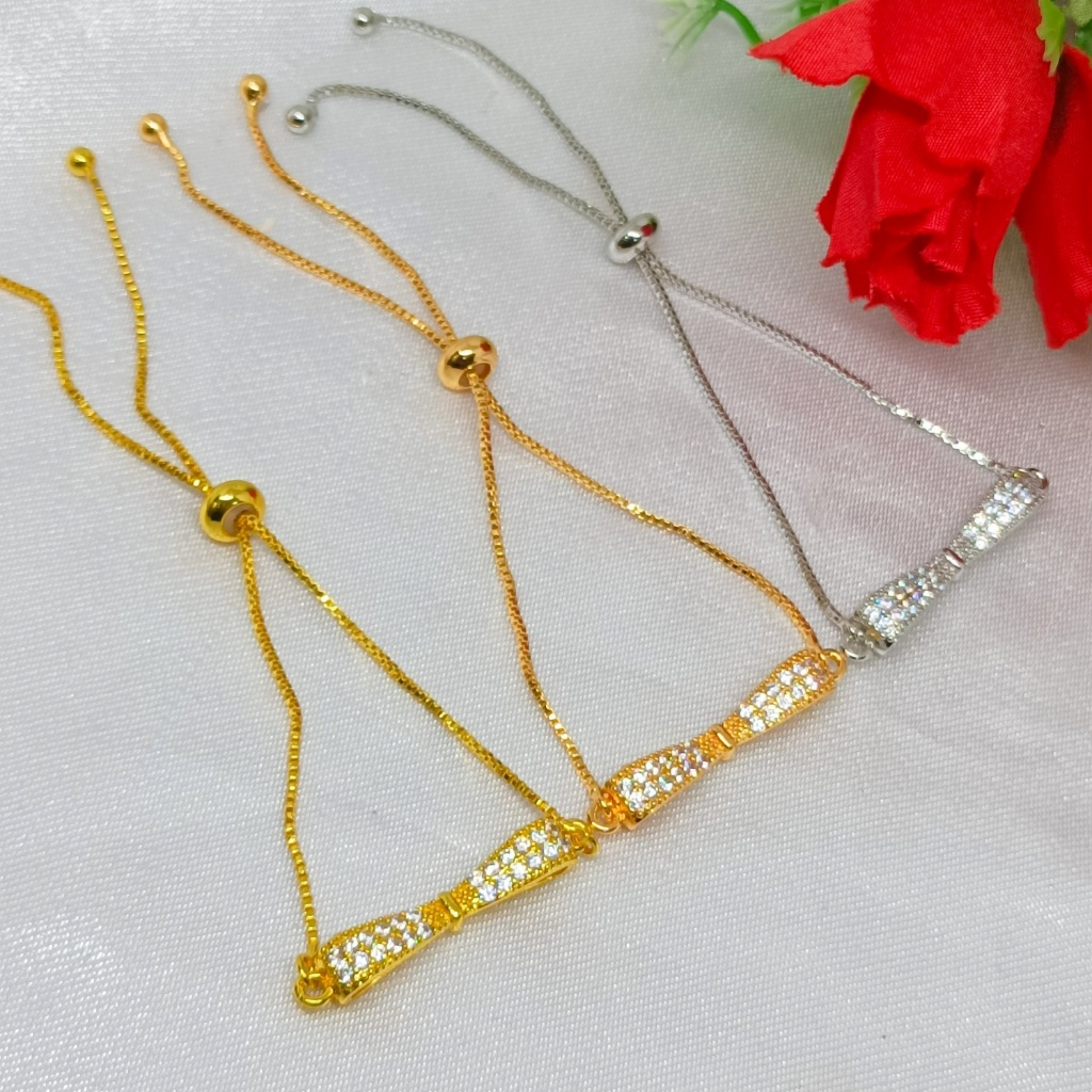 Grosir Gelang Kendari Bangle Zirkon Bracelet Lapis Emas 24K Gold Serut Xuping Anti Karat Tidak Mudah