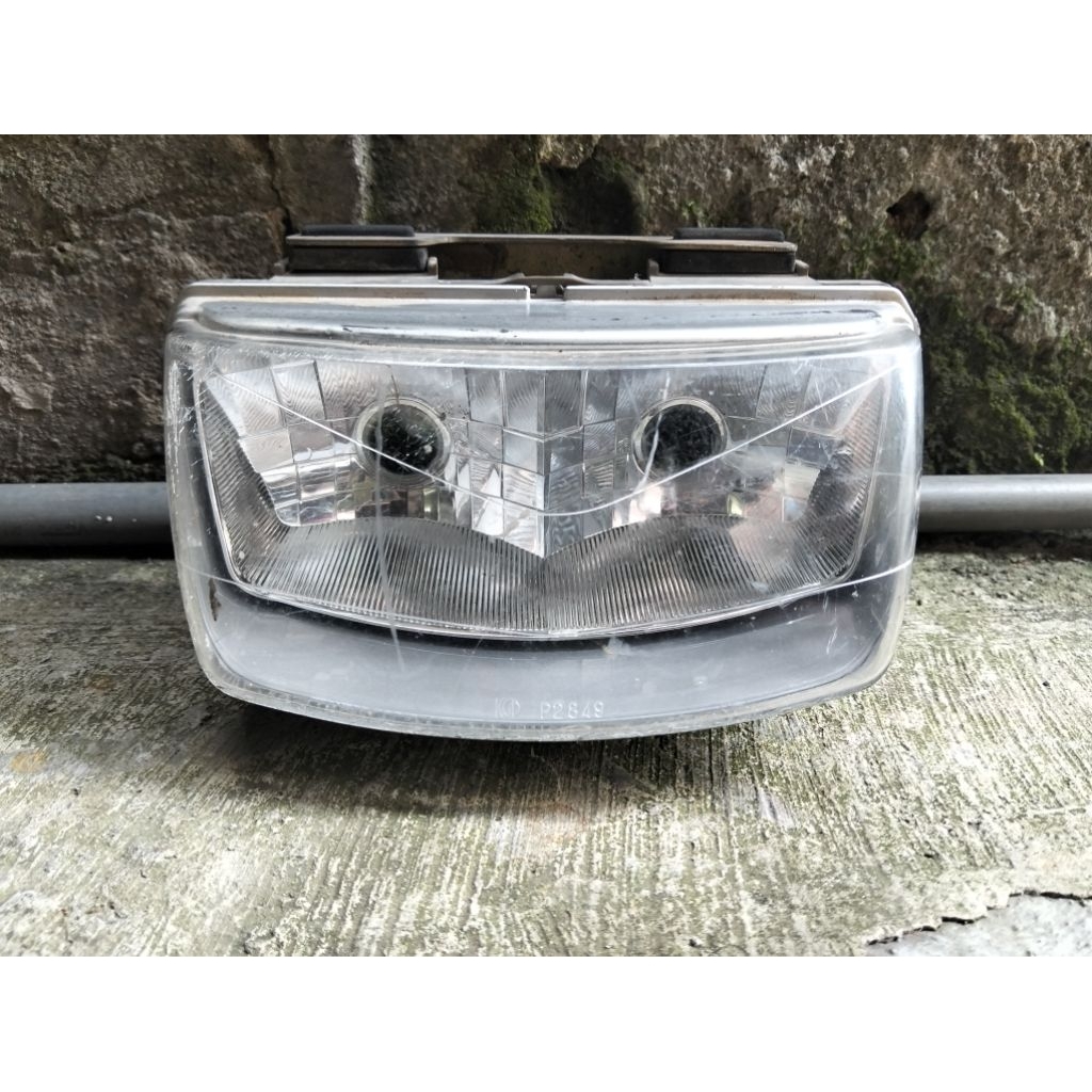 headlamp reflektor lampu depan Kawasaki Kaze kaze r kaca bening  original