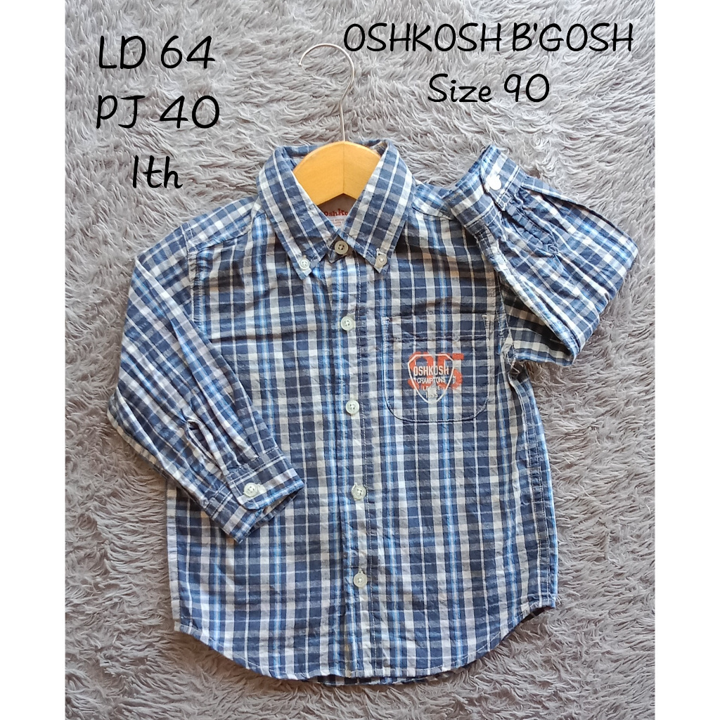 Kemeja lengan panjang anak 1th/12bln _OSHKOSH-B'GOSH-