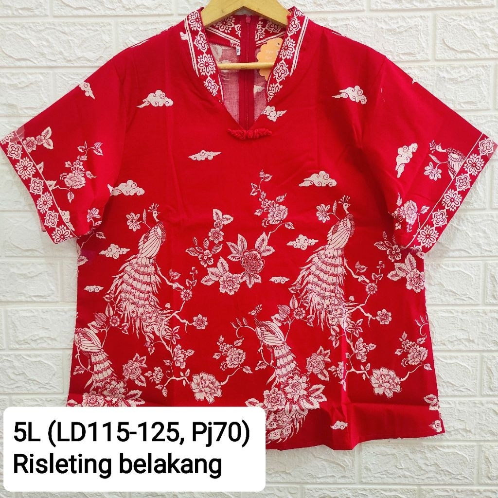 Atasan Batik Imlek Ukuran Blouse Batik Wanita AB-29