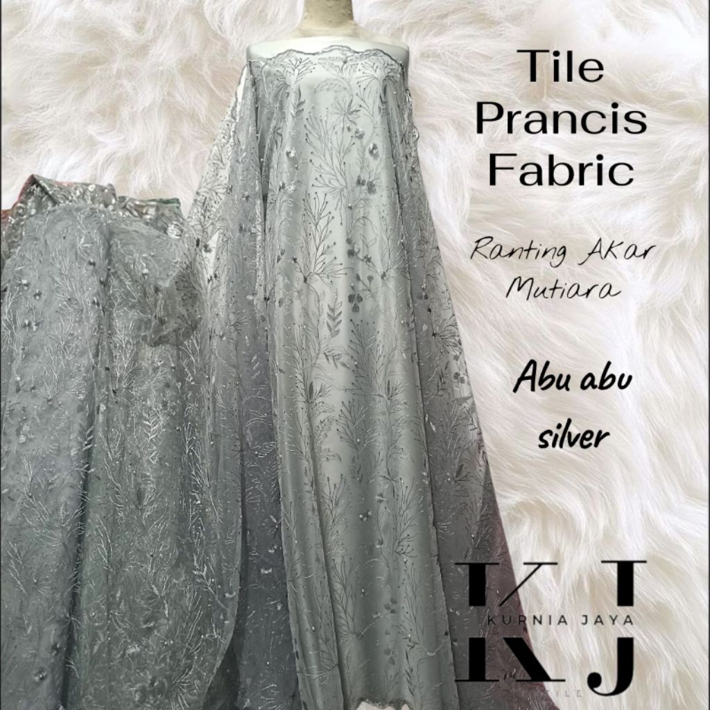BAKAL KAIN KEBAYA TILE PRANCIS FABRIC METERAN BAHAN BRUKAT BROKAT KAIN TILLE AKAR MUTIARA KHUSUS WAR