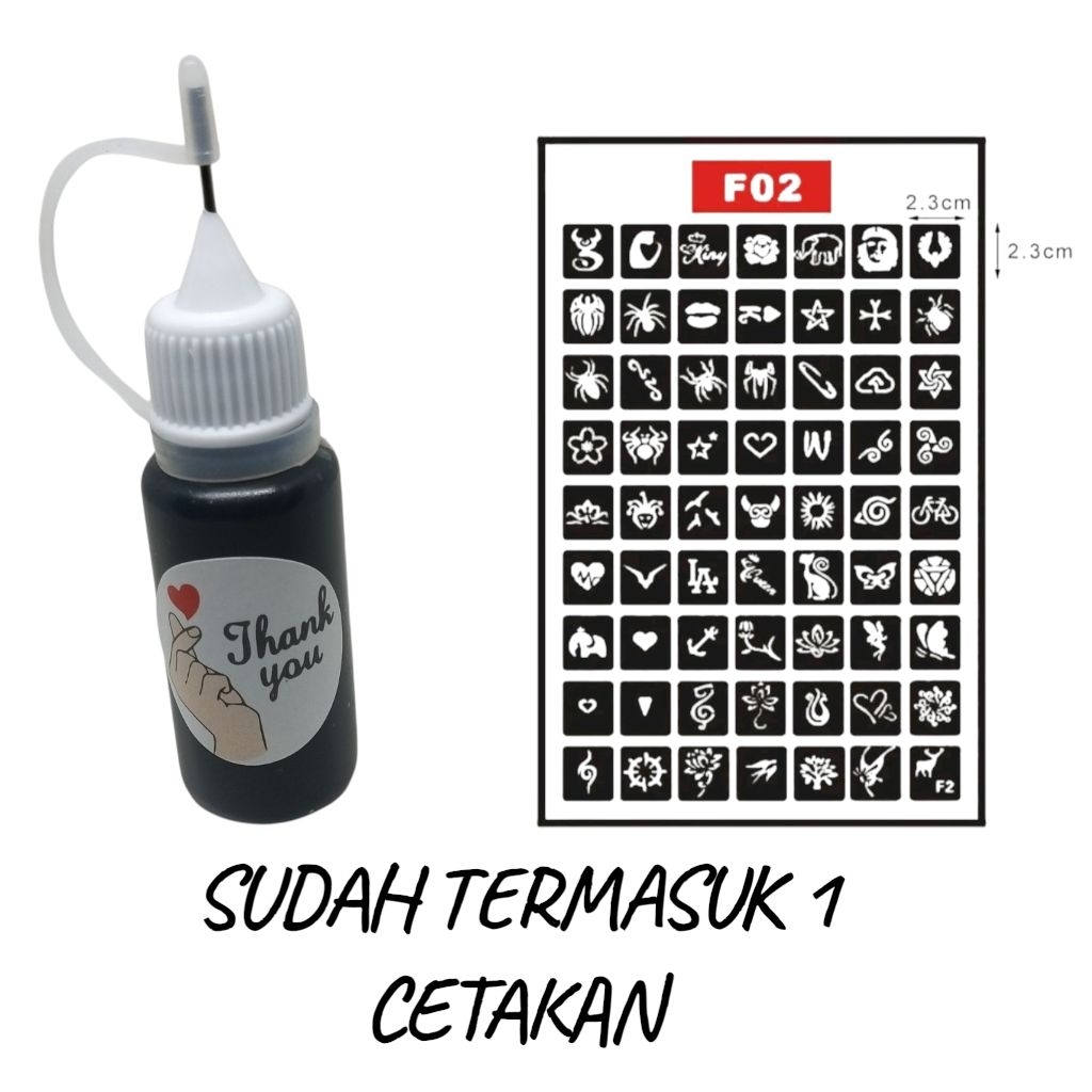 Henna Tatto Hitam Black Hena temporary tato 10ml