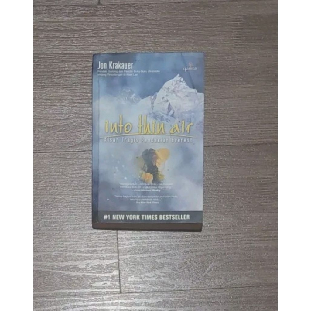 Novel Kisah Tragis Pendakian Everest (Into Thin Air)