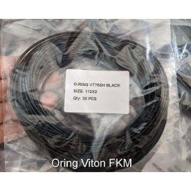 Oring viton cort FKM dia 6mm x 1000mm hitam , 8 mm x 1m