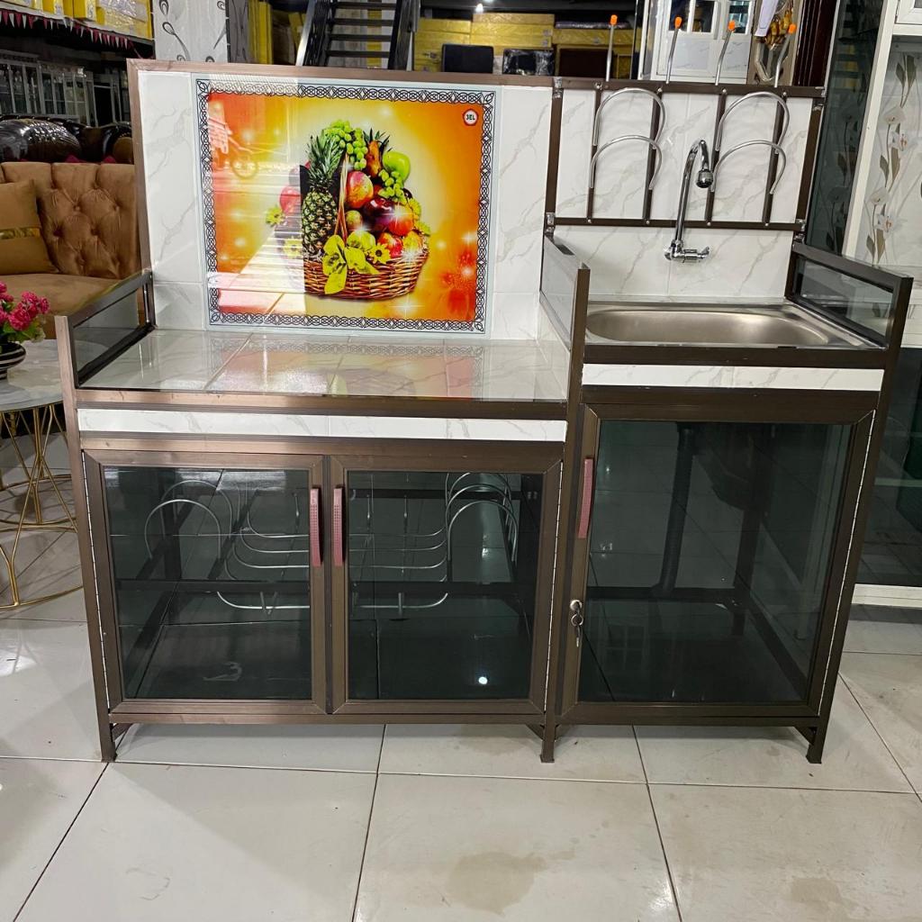 Rak  Piring / Lemari Piring / Meja Kompor Wastafel / Lemari Dapur / Rak dapur Minimalis Serbaguna Al