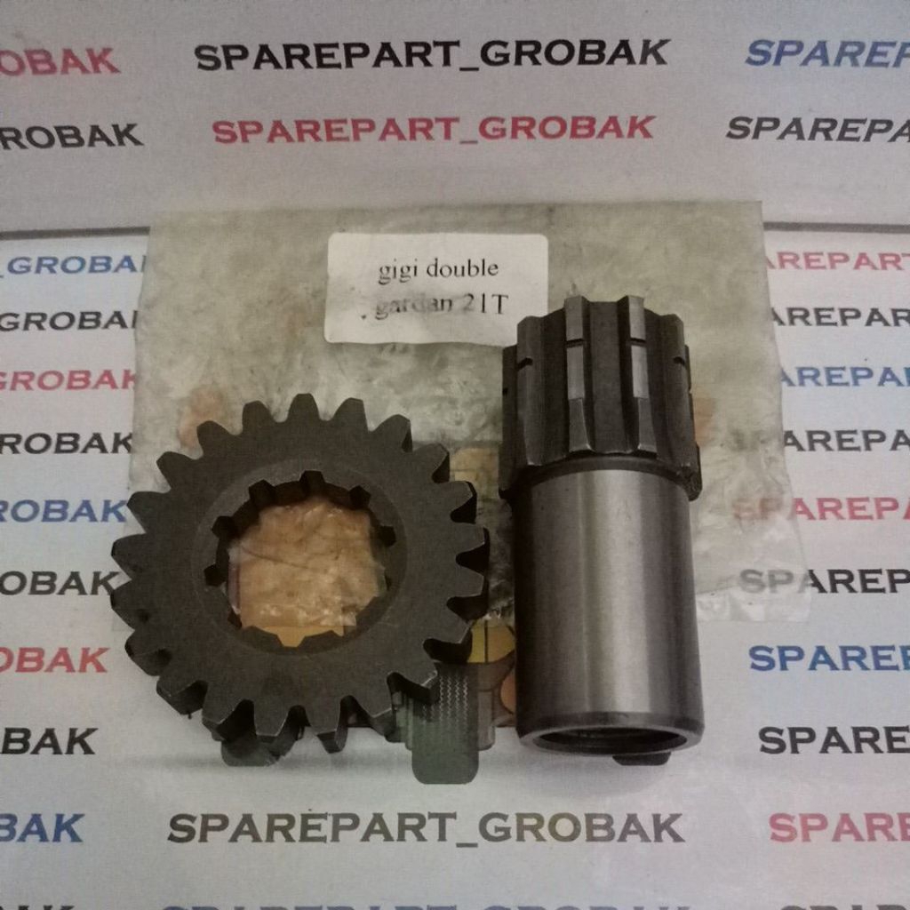 Gigi Double Gardan 21T, Motor Roda 3 Tipe Gardan Tempel, After Market