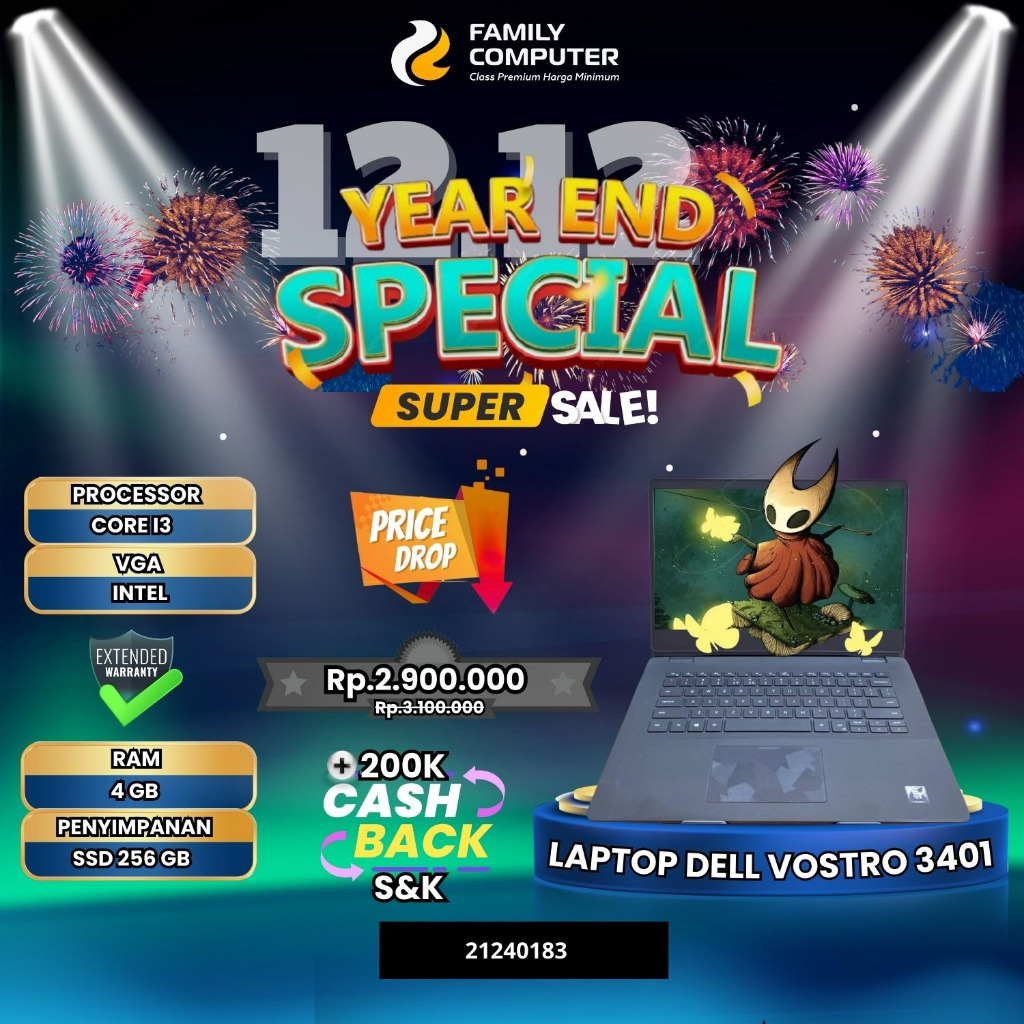 DELL VOSTRO 3401 INTEL CORE I3 RAM 4 GB SSD 256 GB