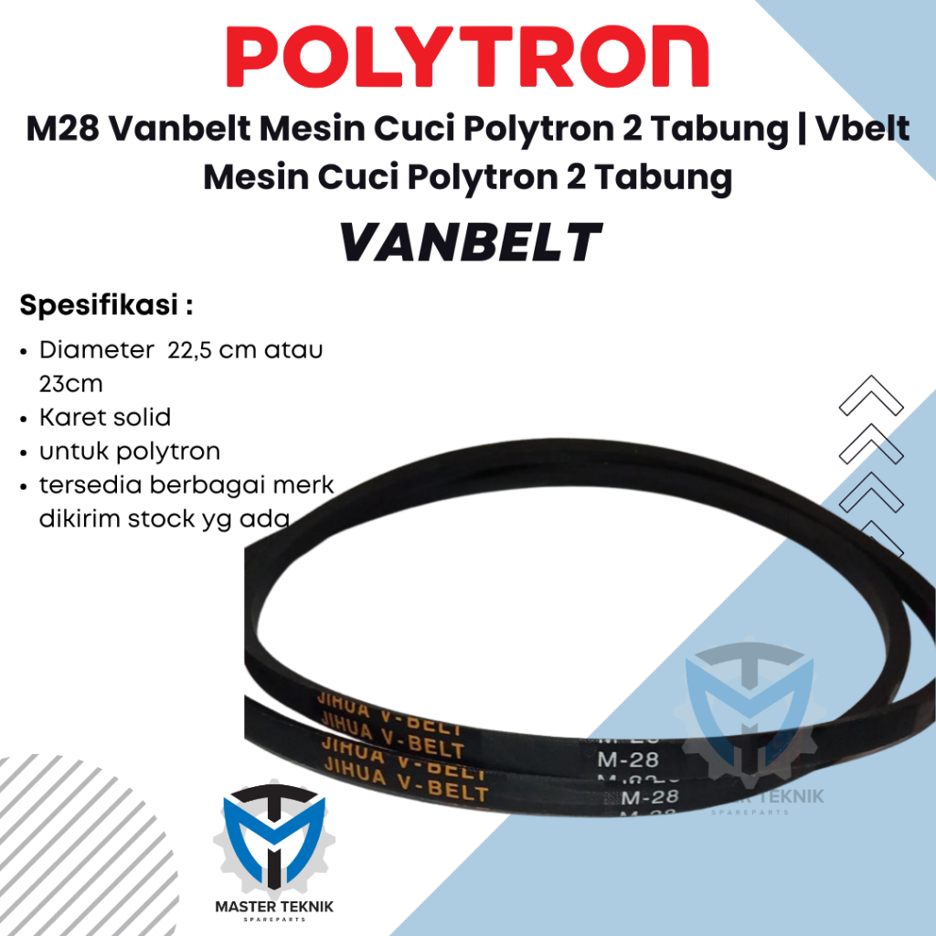 M28 Vanbelt Mesin Cuci Polytron 2 Tabung | Vbelt Mesin Cuci Polytron 2 Tabung
