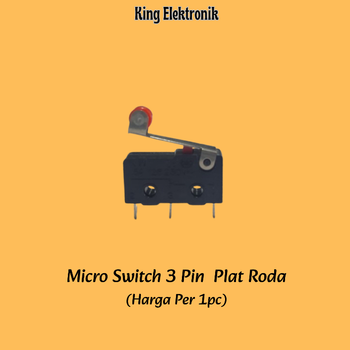 Micro Switch 3 Pin Plat Roda Merah