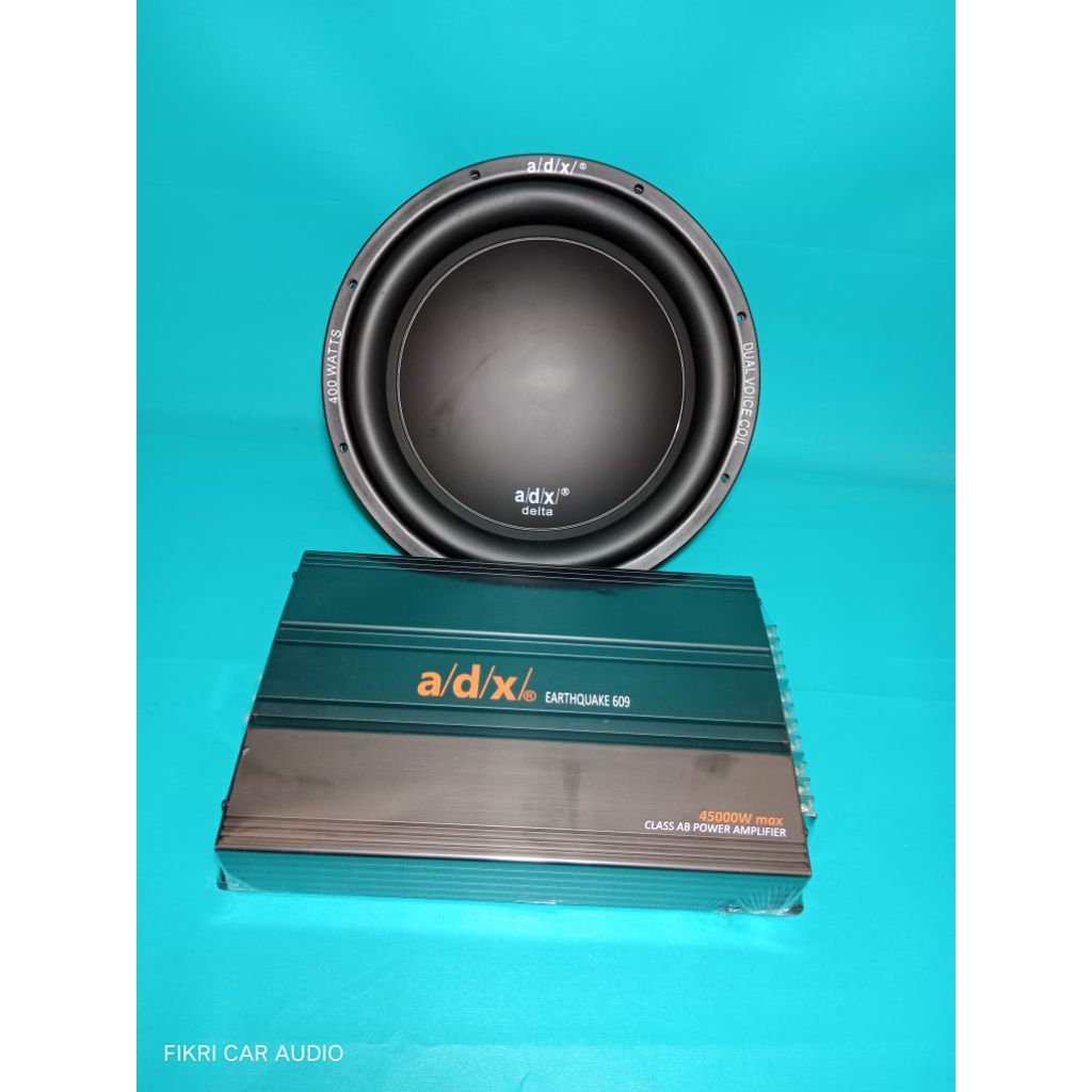 Power ADX Earthaquake 609 4Channel 45000Watt Clas AB & Subwoofer ADX DELTA 12BL 400Watt 12inch