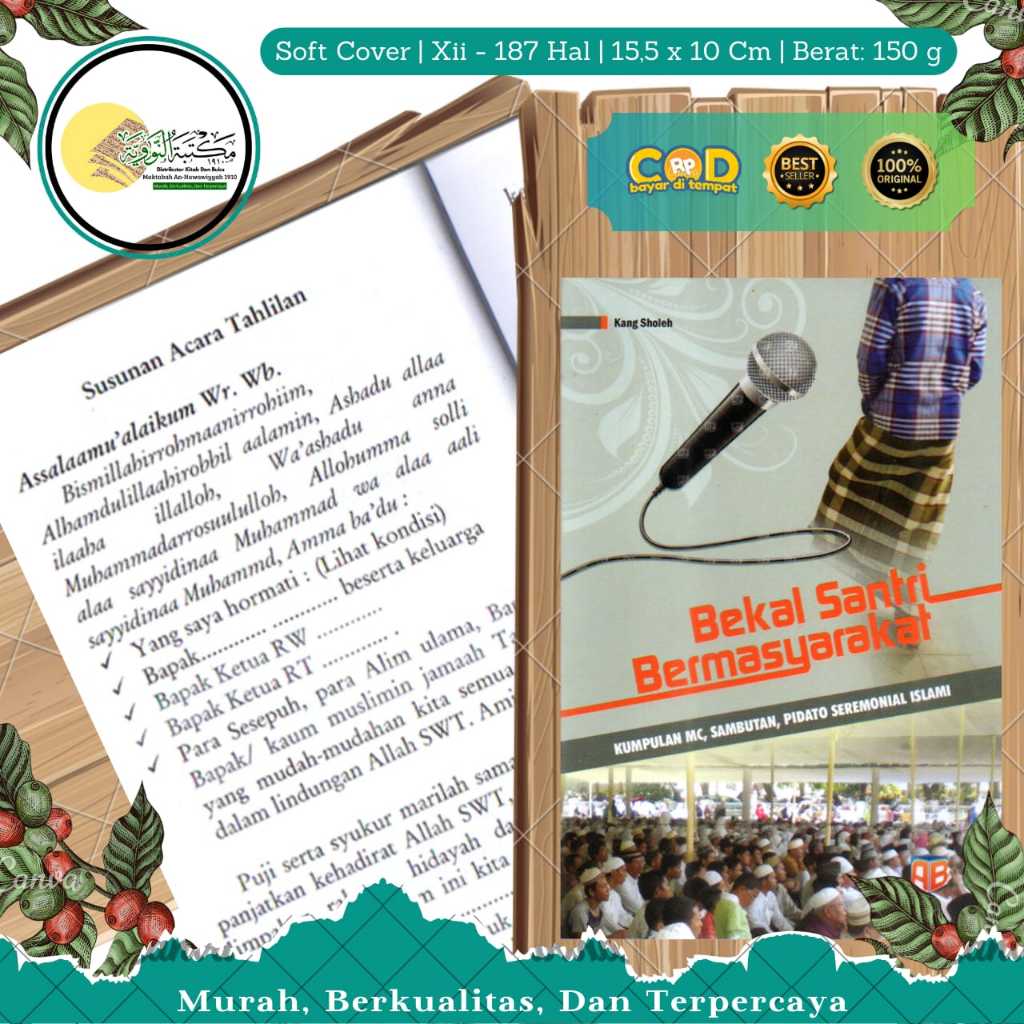 BUKU MC BEKAL SANTRI BERMASYARAKAT | Kumpulan MC, Sambutan, Pidato Seremonial Islami