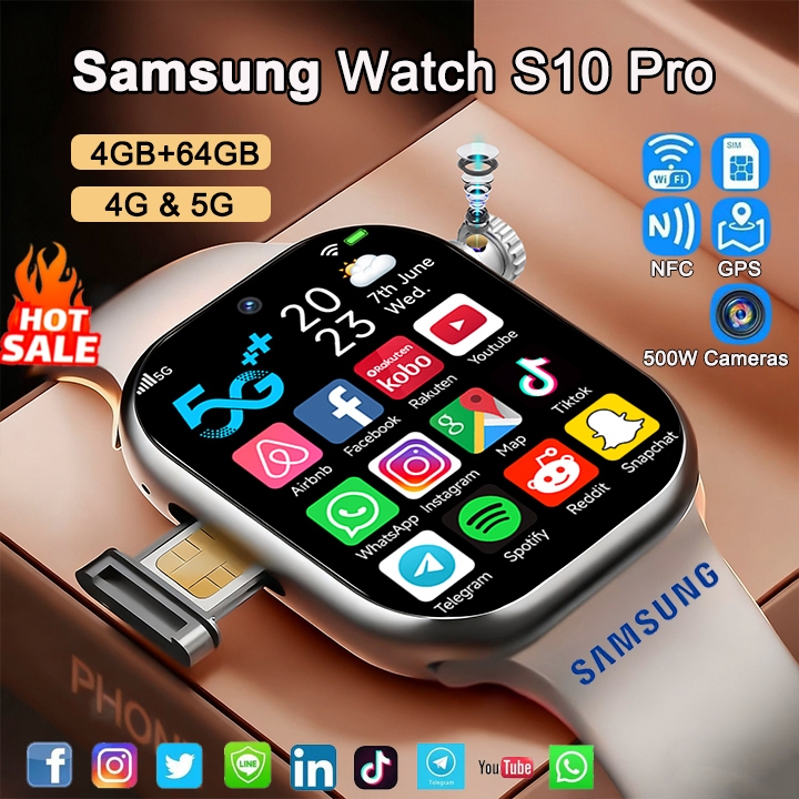 Samsung Smartwatch 4G 5G Rotary Kamera Video Call | RAM 4 / 64GB | Bisa Nonton Youtube TikTok | Wifi