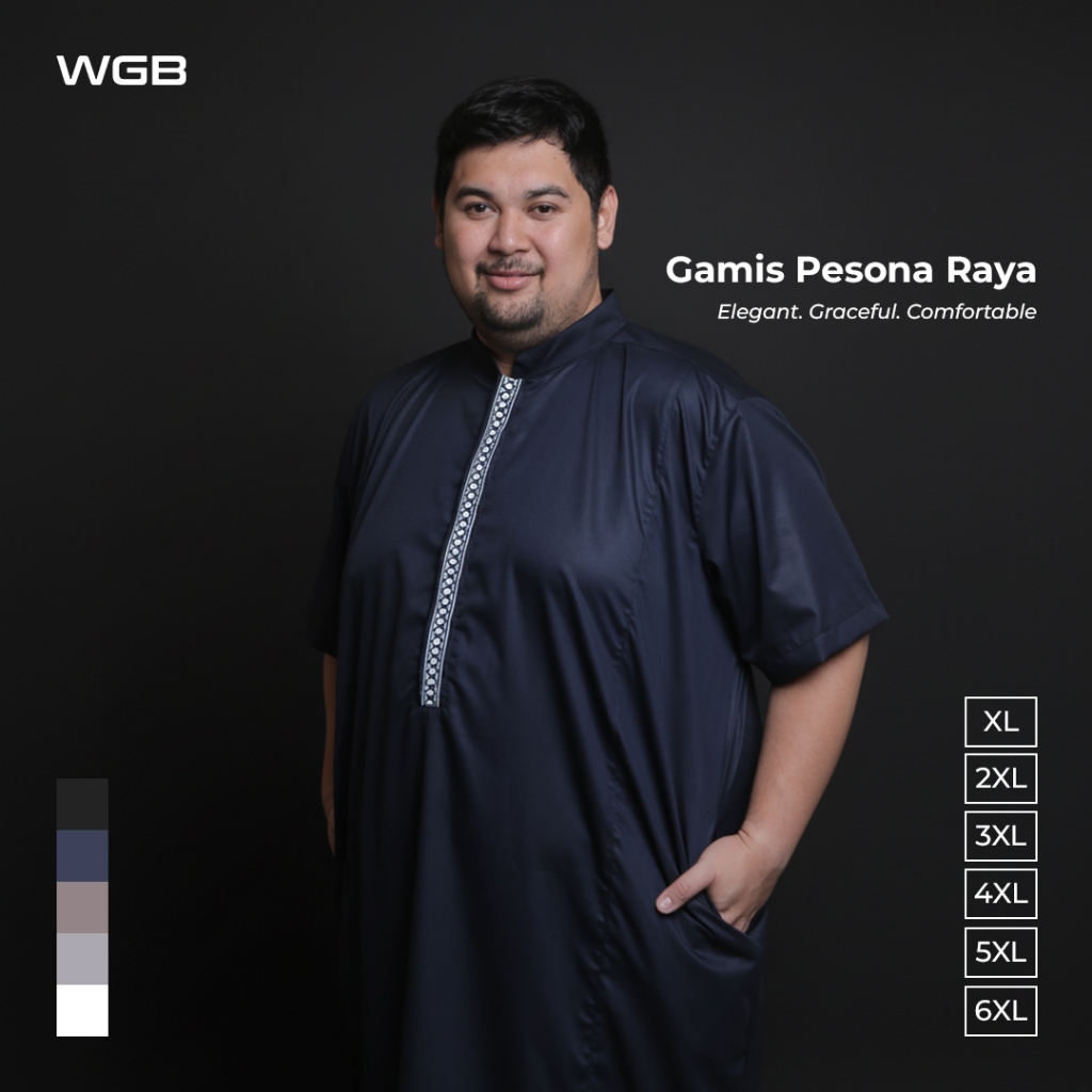 WGB Kemeja Koko Gamis Pesona Raya - Pria Big Size Jumbo XXL - Special Prime Ramadhan