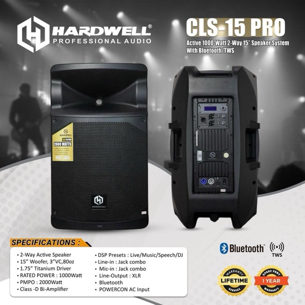 Speaker Monitor Aktif 15 Inch Hardwell CLS 15 PRO Original Active Speker ORIGINAL TERBAIK Hrg 1 Pcs
