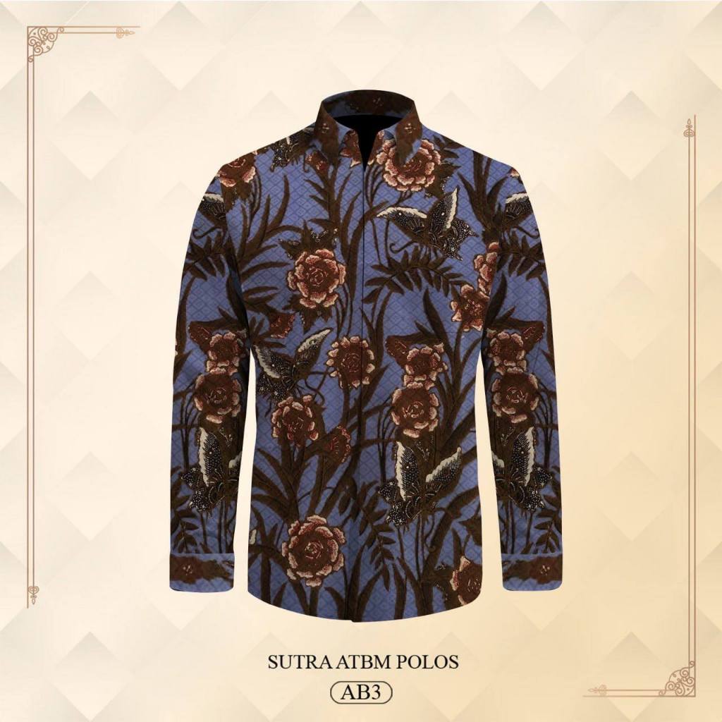 Kain Batik Tulis Sutra ATBM Kemeja Batik Pria Tanmalaka296