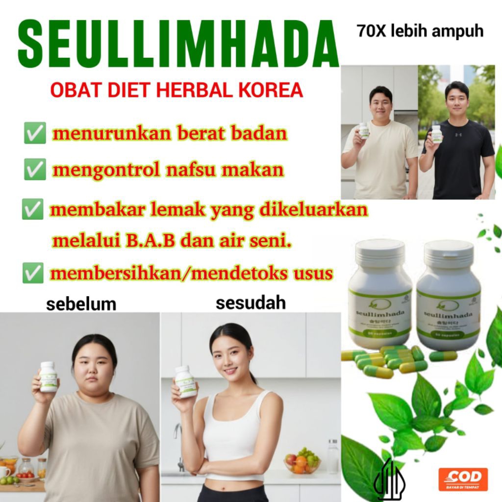 OBAT DIET HERBAL KOREA 50 KAPSUL AMPUH MENURUNKAN BERAT BADAN halal