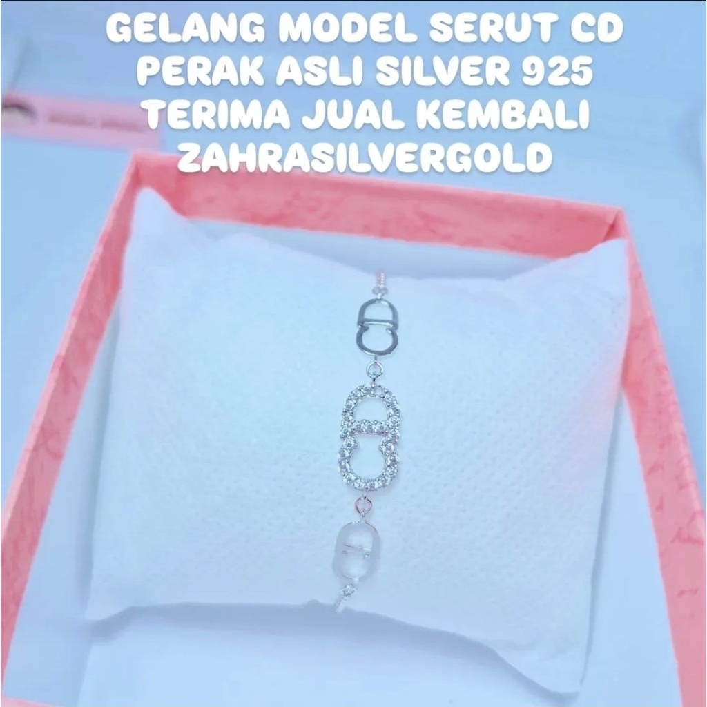 Gelang Serut Model CD PERAK Asli Silver 925 (Terima Jual Kembali)