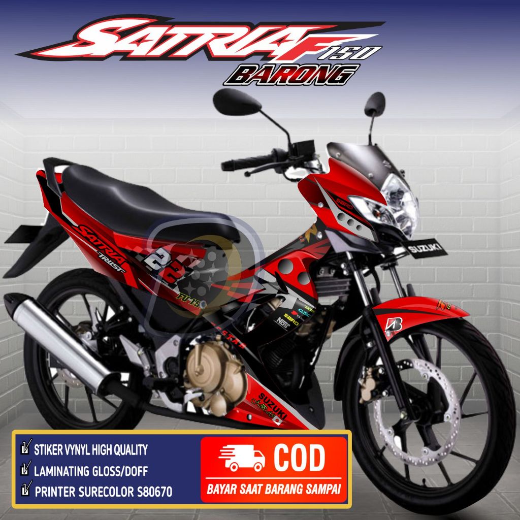 Stiker Motor Satria FU Barong Striping Satria Fu Barong Decal Suzuki Fu barong Custom Design