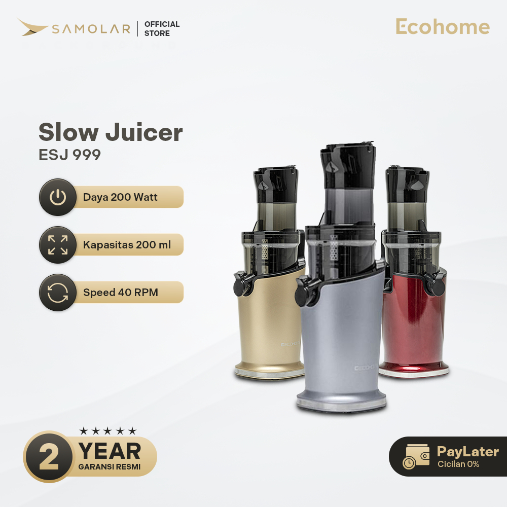 Slow Juicer Ecohome ESJ-999 (Garansi Resmi) Ecohome Slow Juicer ESJ 999