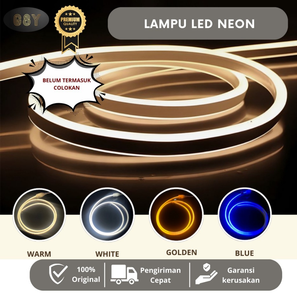 LAMPU LED NEON FLEX 220V / PANJANG 1 METER & 5 METER / LAMPU KAMAR LAMPU HIAS