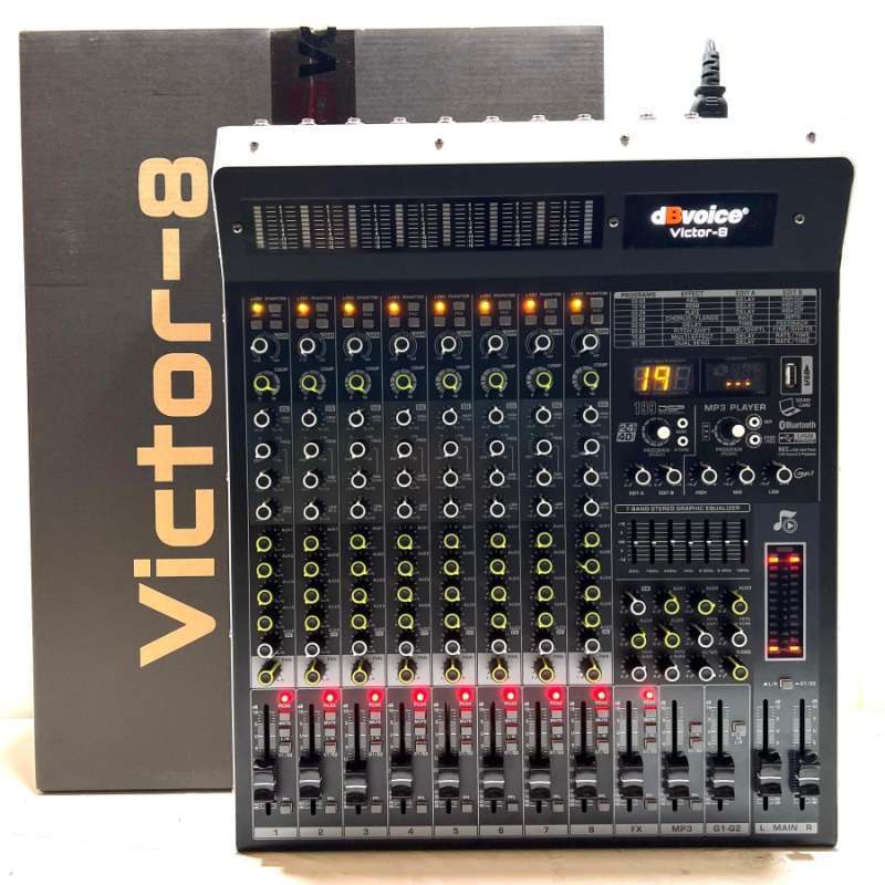MIXER ANALOG DB VOICE VICTOR - 8 CHANNEL / MIXER 8 CHANNEL ANALOG MURAH / MIXER CONSOLE 8 INPUT 8 CH