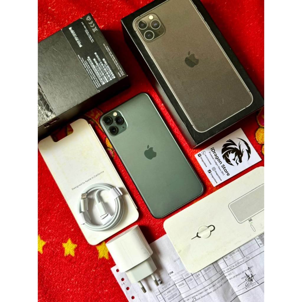iphone 11 Pro Max 256gb Resmi Bea Cukai Midnight Green Fullset Mulus