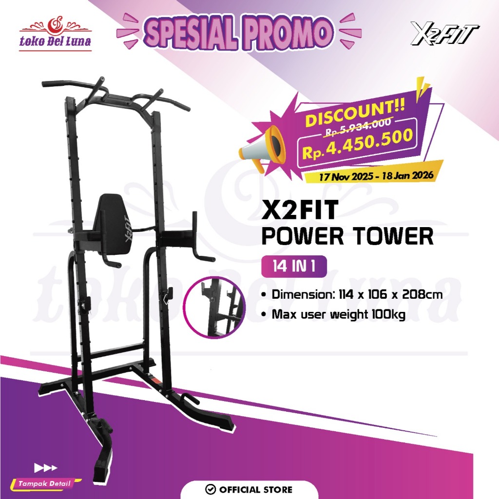 X2FIT Power Tower 14 in 1 Home Gym