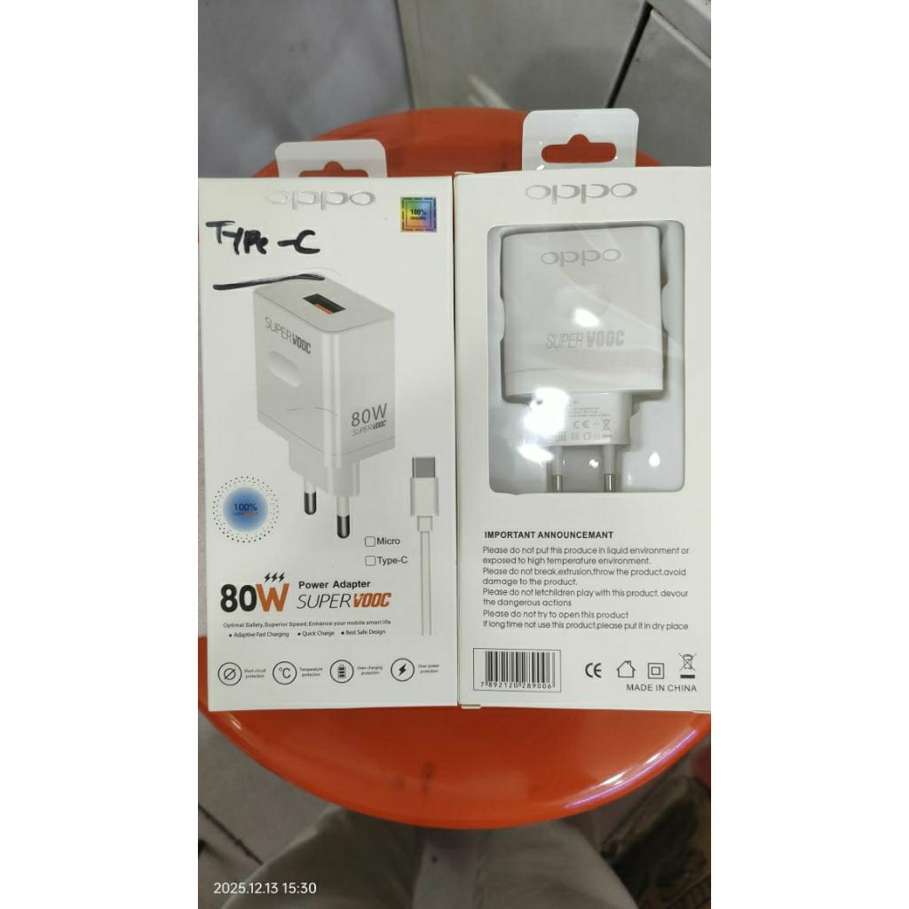 Charger OPPO Fash Charging & Support VOOC Original.. 80 Watt & 120 Watt